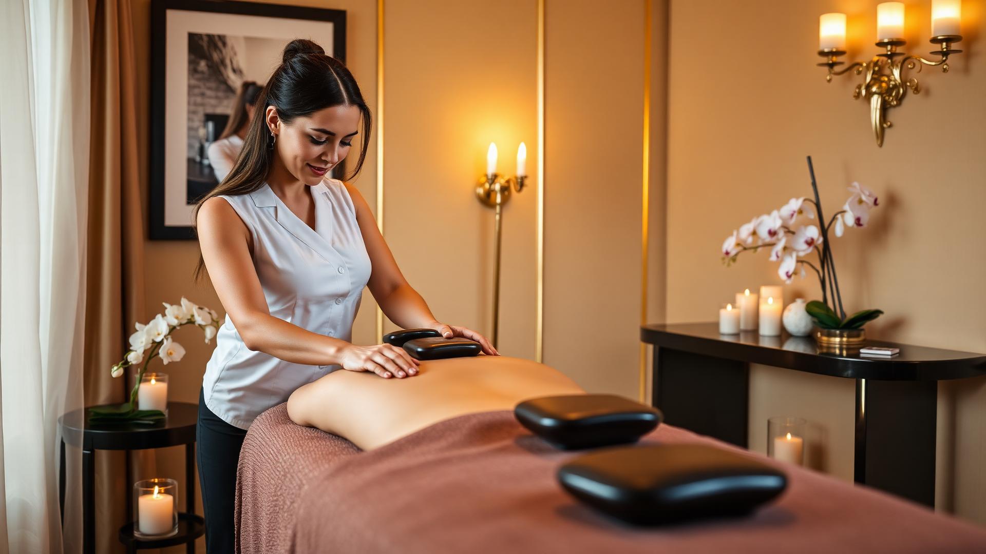 Professional massage therapy at Lunara